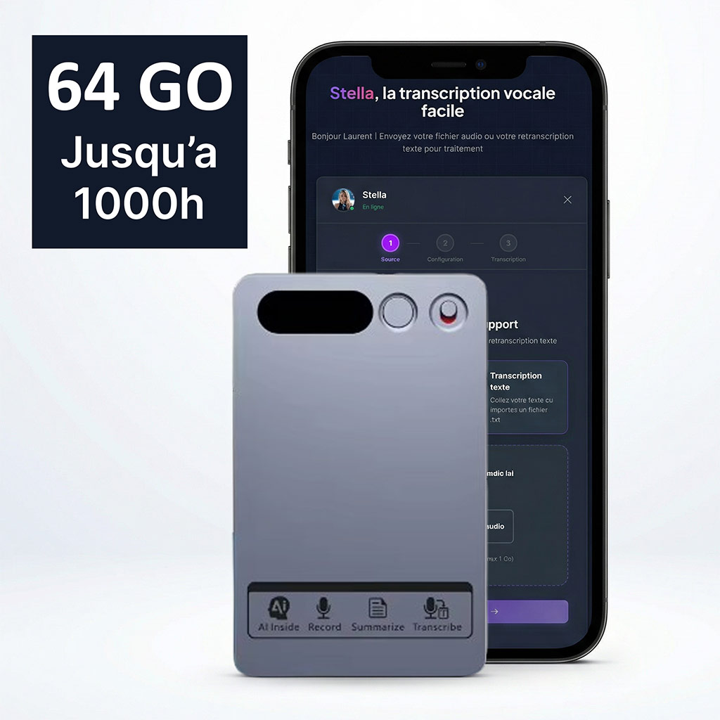 Enregistreur IA 64Go